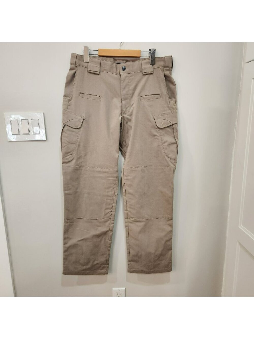 5.11 Tactical Stryke Pants Mens 32x30 Beige Ripstop Cargo Work Trousers